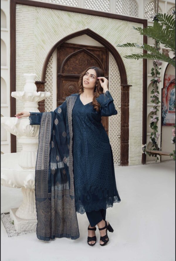 ChikanKari suit Teal