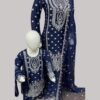 Chiffon Gararah Suit Navy Kids