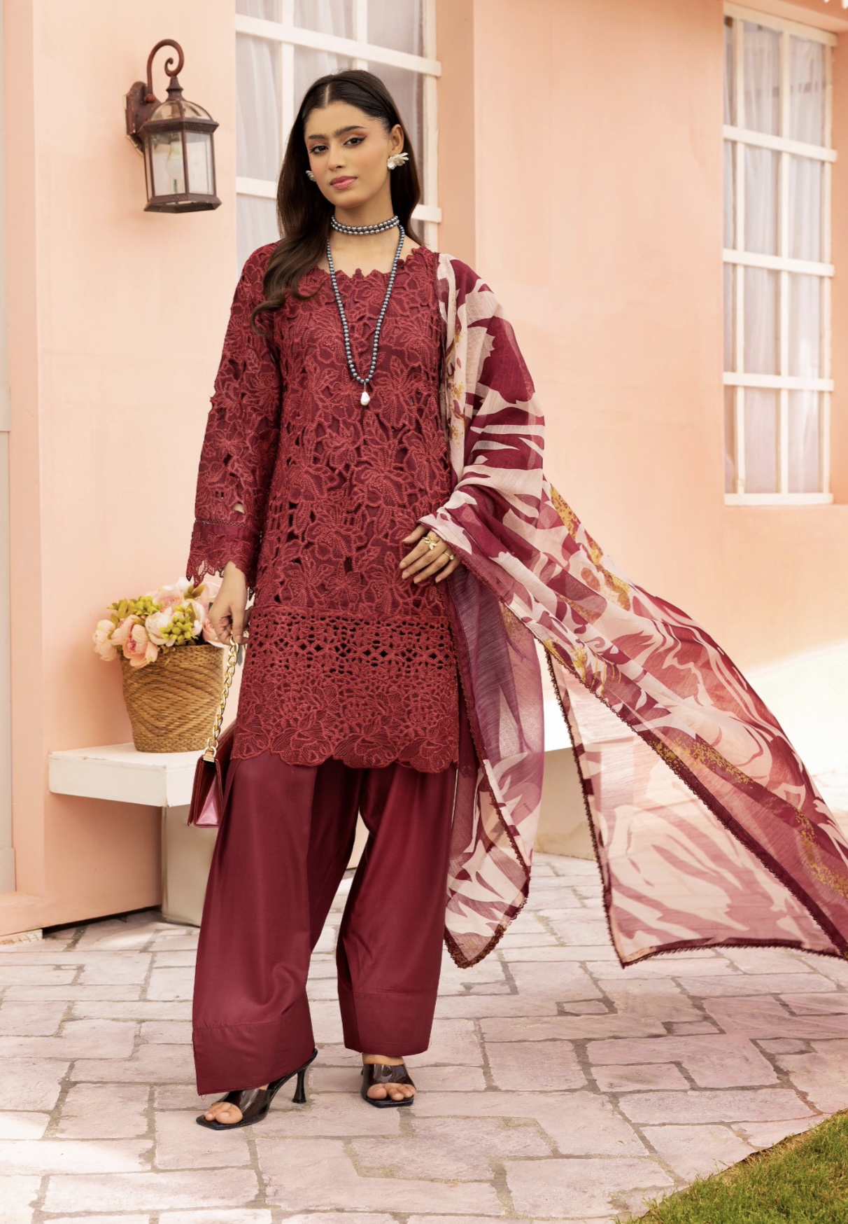 Rang Rasiya with Farshi Shalwar Red