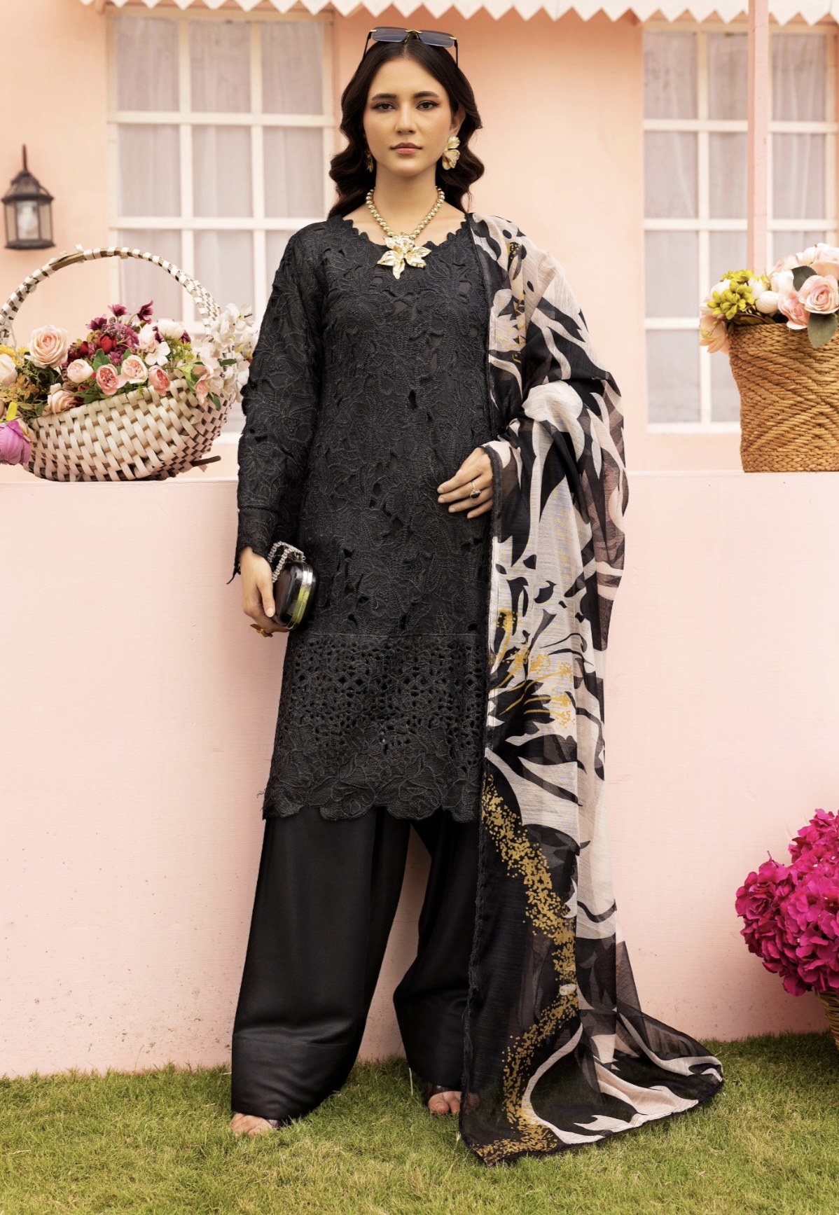 Rang Rasiya with Farshi Shalwar Black