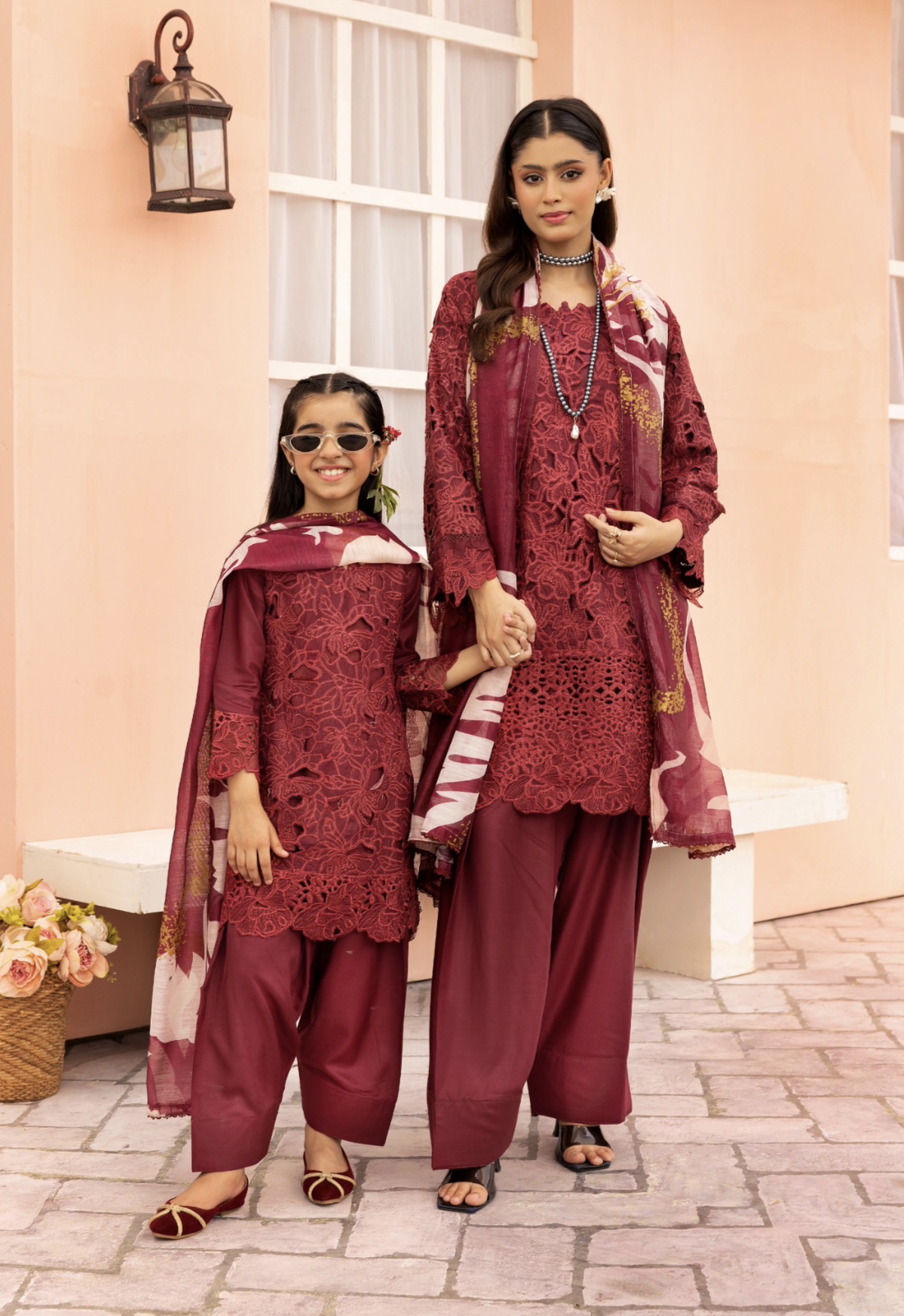 Rang Rasiya with Farshi Shalwar Red Kids
