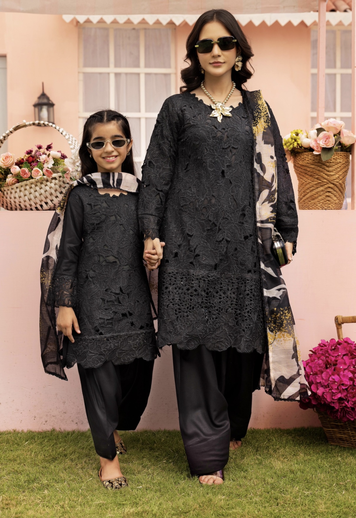 Rang Rasiya with Farshi Shalwar Black Kids