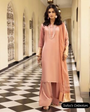 Riva by Simrans with Farshi Shalwar - Pink