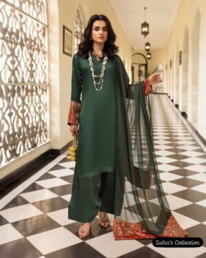 Riva by Simrans with Farshi Shalwar - Green